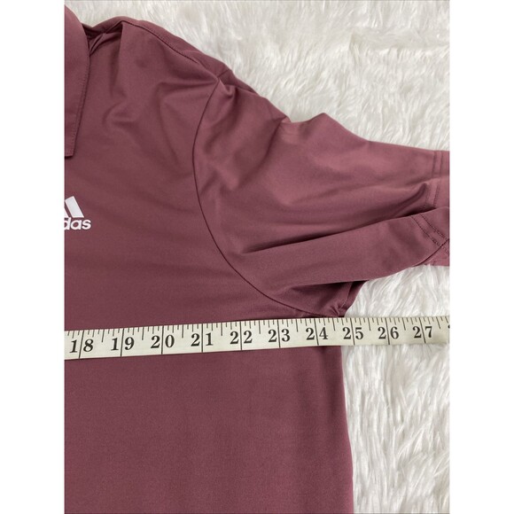 Adidas Polo Shirt Mens XL Red Wine Golf Short Sleeve Active Casual Stretch - Picture 8 of 11